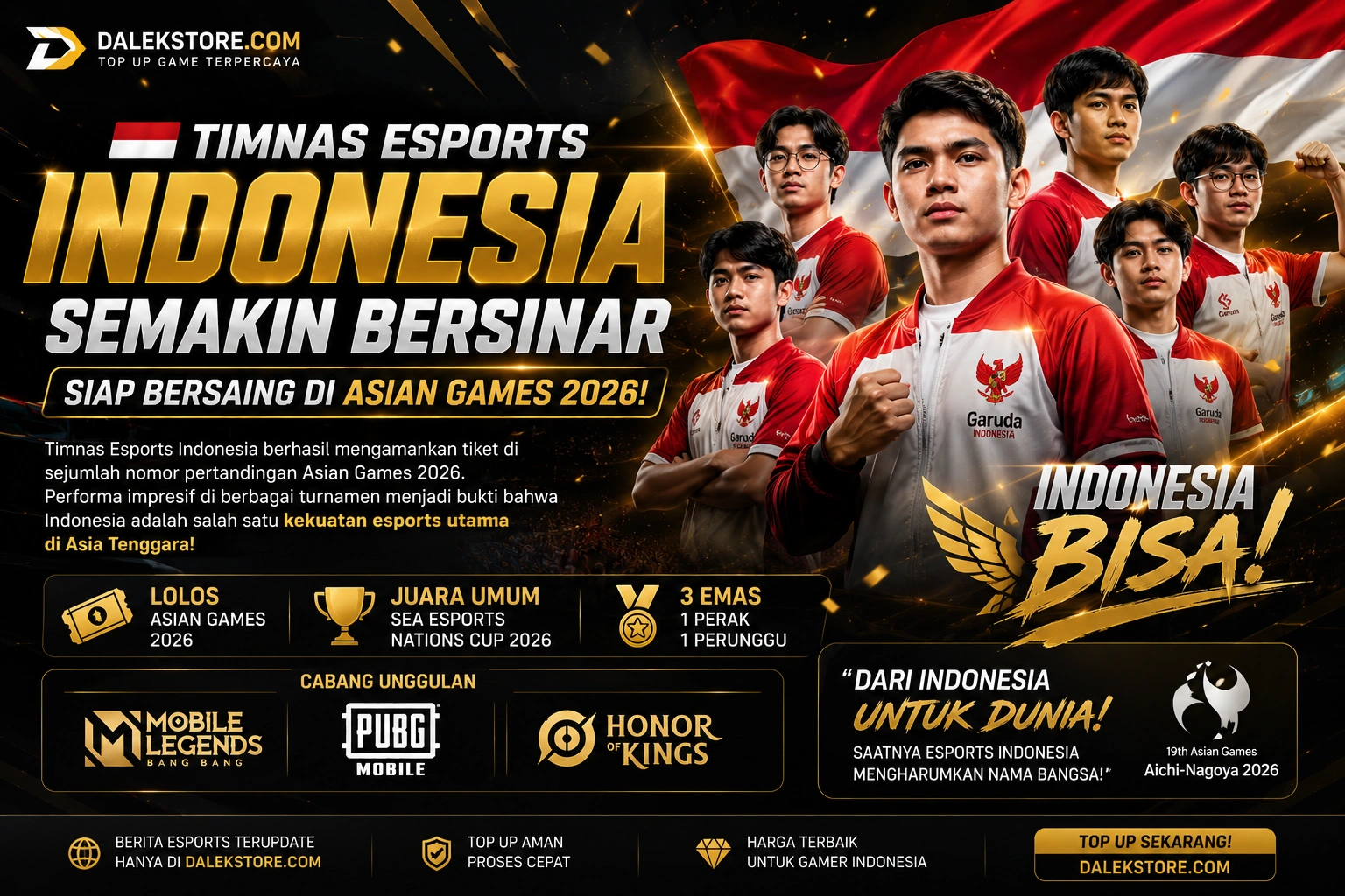 Timnas Esports Indonesia Siap Tampil di Asian Games 2026, Targetkan Prestasi Terbaik
